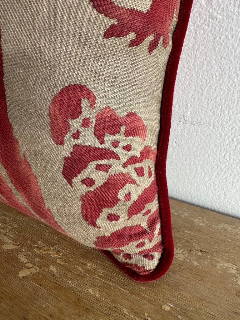 Fortuny Textile Pillow with Jeweled Velvet Back