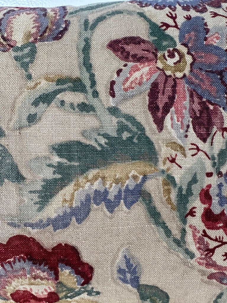 Printed Linen Floral Pillow