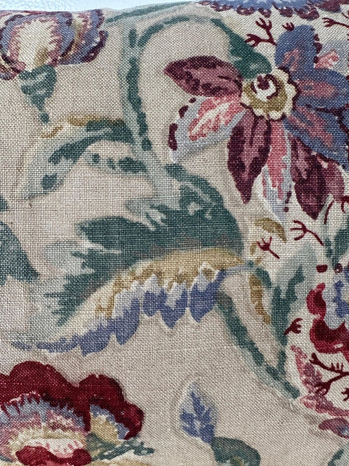 Printed Linen Floral Pillow