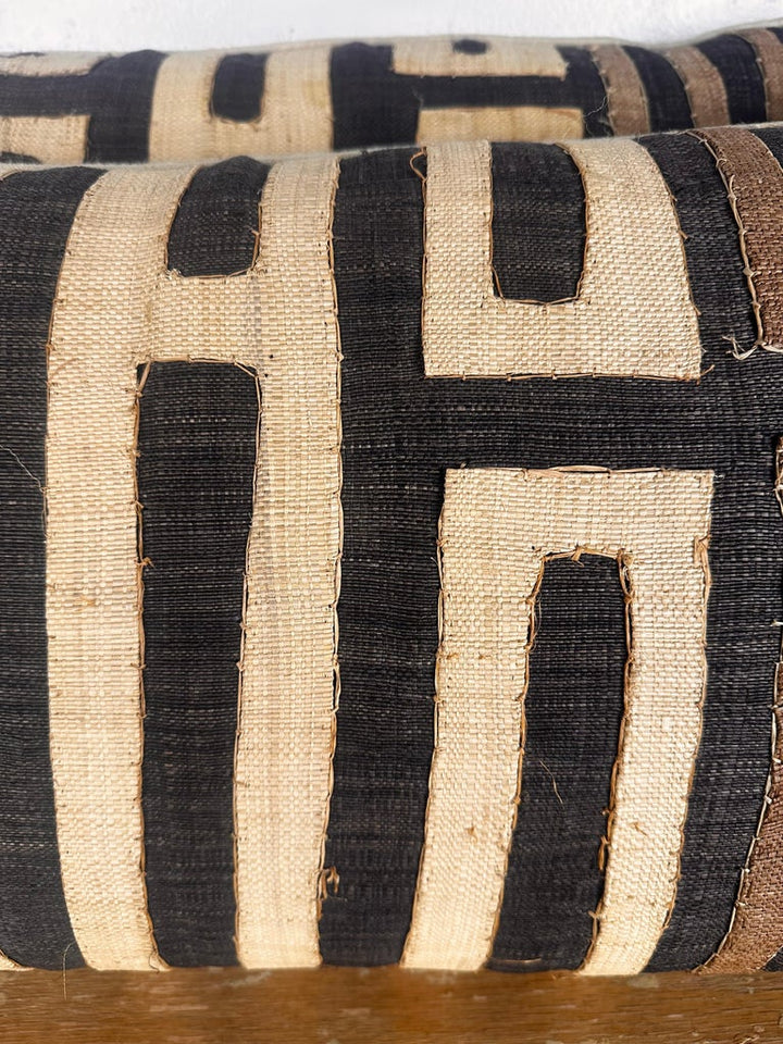 Pair of African Cuba Cloth Pillows