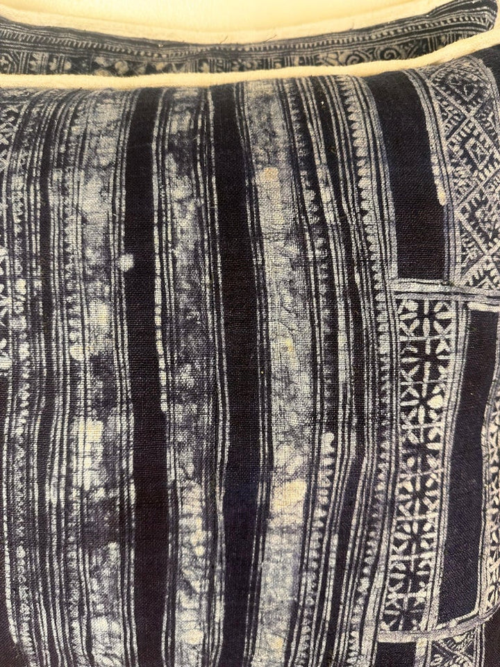 Pair of Blue & White Batik Pillows