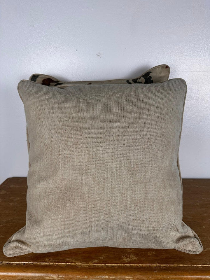 Pair of Nomi Stenciled Linen Pillows