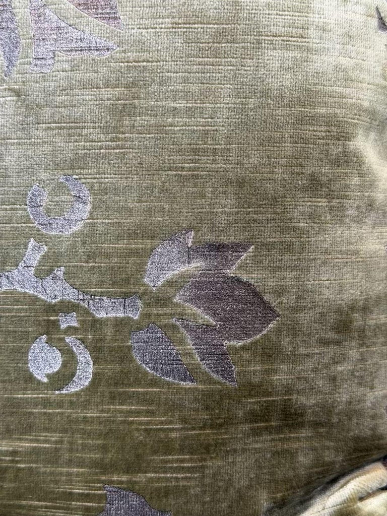 Pair of Stenciled Nomi Velvet Pillows