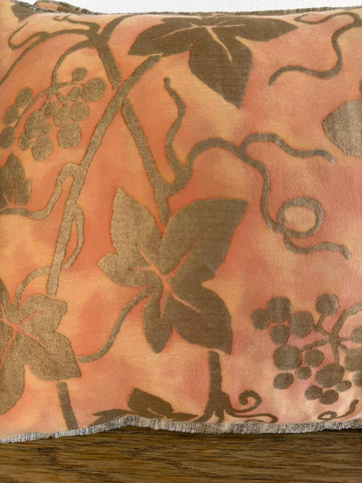 Pair of Fortuny “Moresco” Textile Pillows with Velvet Backs