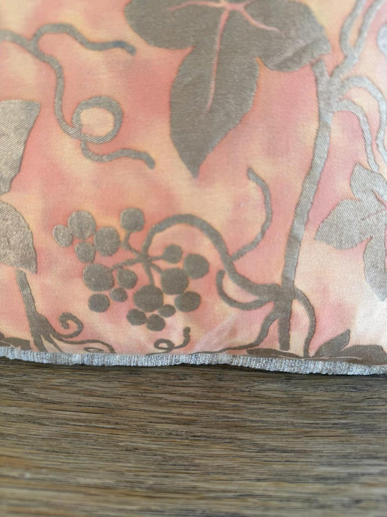 Pair of Fortuny “Moresco” Textile Pillows with Velvet Backs