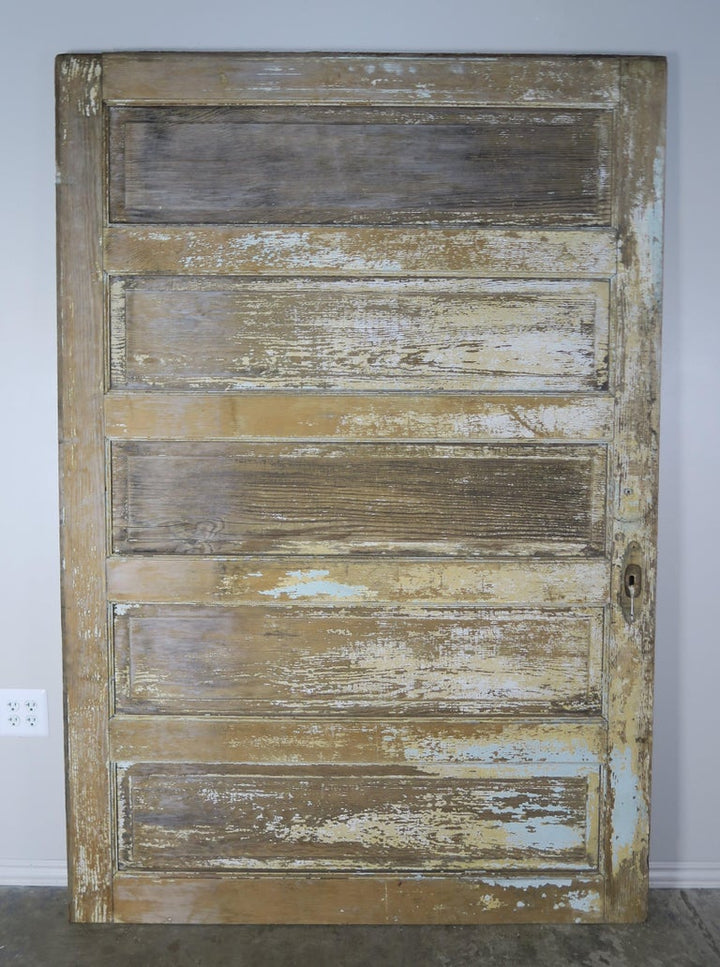 19th Century French Painted Barn Door