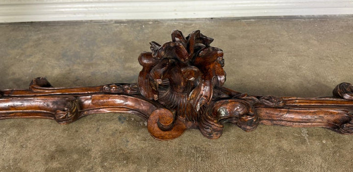European Baroque Revival Coffee Table with Onyx Stone Top, Late 19th Century