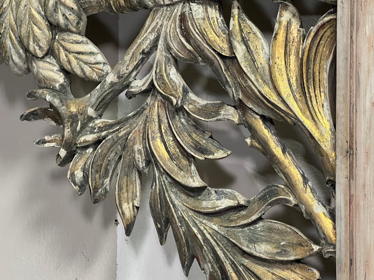 Neoclassical Style Painted Mirror w/ Wheat Crest C. 1930