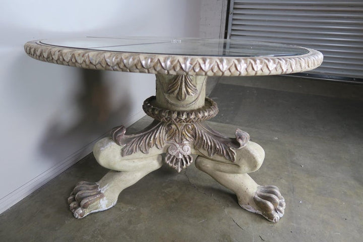 Tripod Lion Paw Table Base with Mirrored Top by MLA