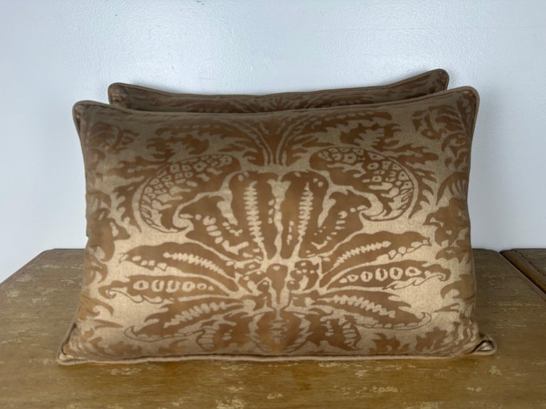 Pair of Fortuny Style Textile Pillows