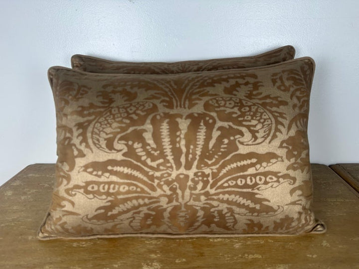 Pair of Fortuny Style Textile Pillows
