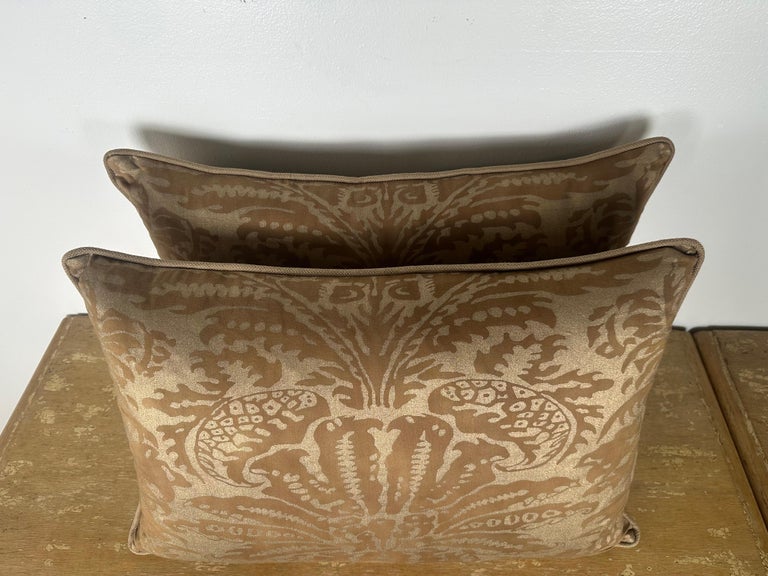 Pair of Fortuny Style Textile Pillows