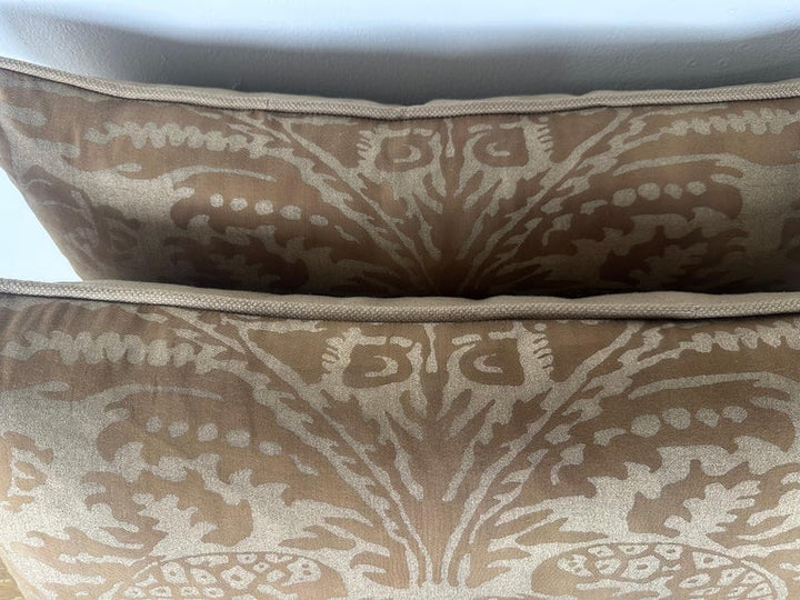 Pair of Fortuny Style Textile Pillows