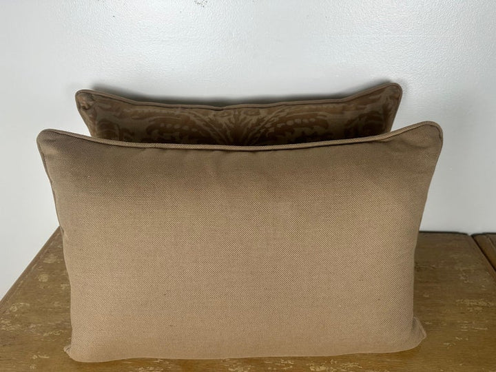 Pair of Fortuny Style Textile Pillows