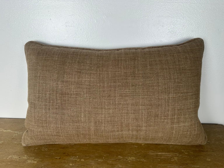 Nomi Smokey-Gray Velvet Stenciled Pillow