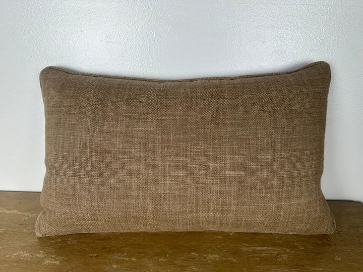 Nomi Smokey-Gray Velvet Stenciled Pillow
