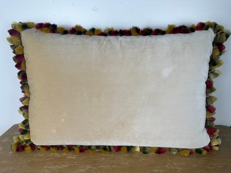 Silk Velvet Appliqued Pillow by Melissa Levinson