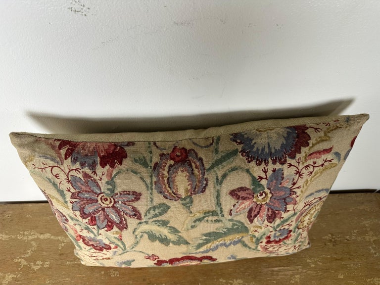 Printed Linen Floral Pillow