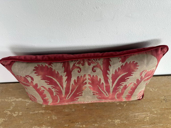 Fortuny Textile Pillow with Jeweled Velvet Back