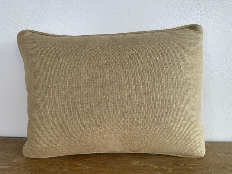 Velvet Nomi Stenciled Pillow with Linen Back