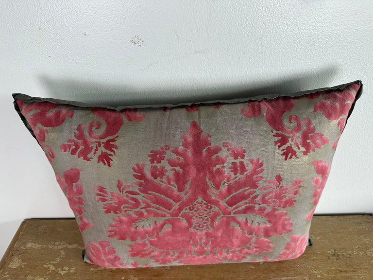 Custom Fortuny Cotton and Silk Decorative Pillow
