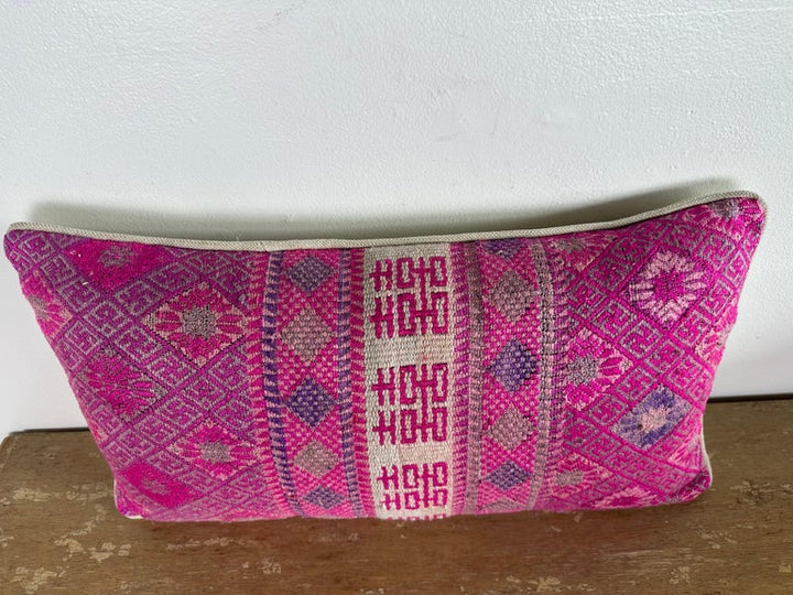 Antique Tribal Textile Lumbar Pillow