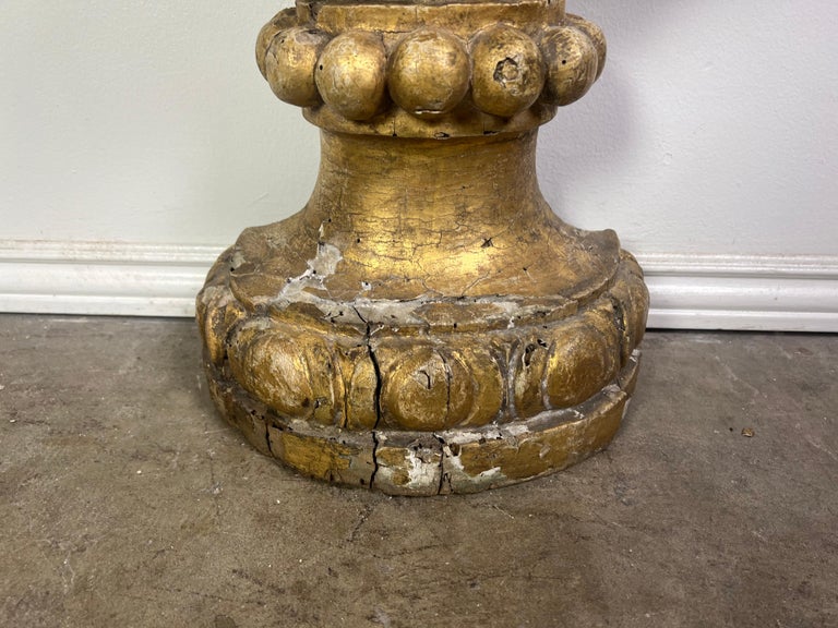 19th Century Monumental Italian Giltwood Urn