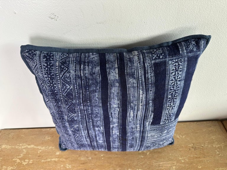 Indigo Batik Textile Pillow