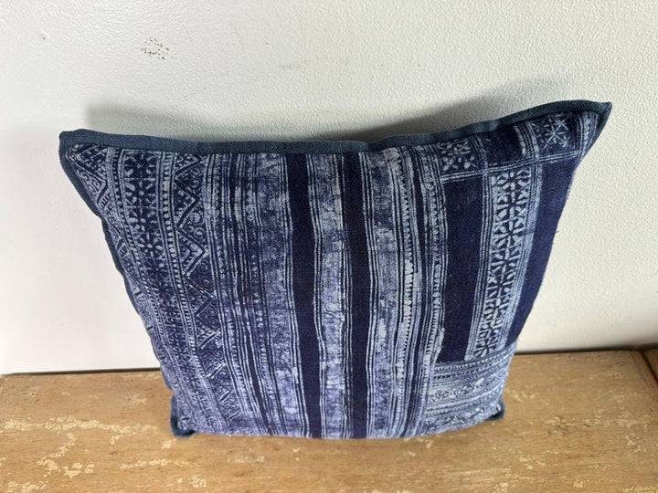 Indigo Batik Textile Pillow