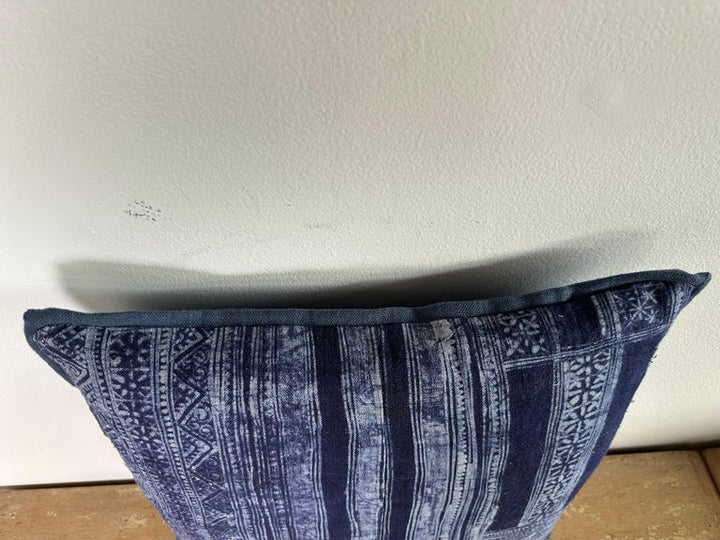 Indigo Batik Textile Pillow