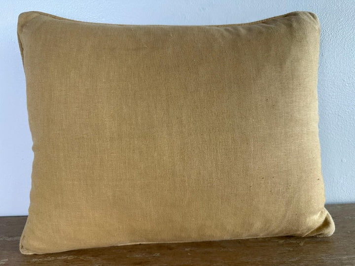 Stenciled plum Velvet Pillow