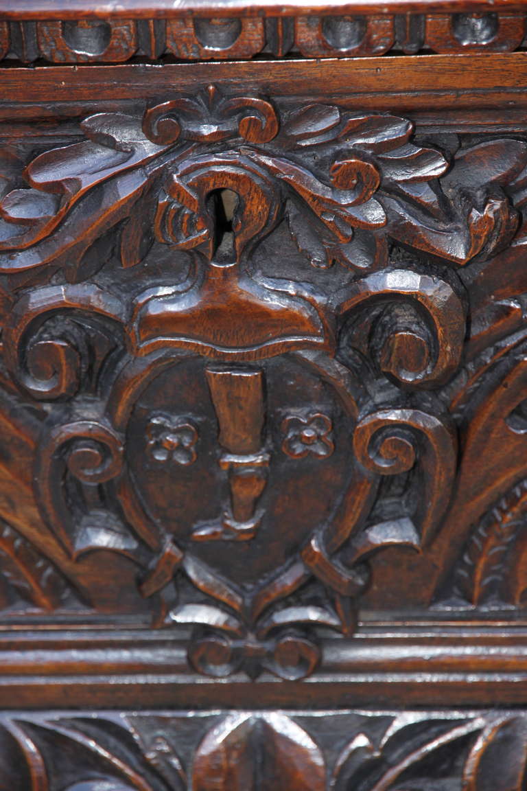 Italian Baroque Carved Walnut Cassone