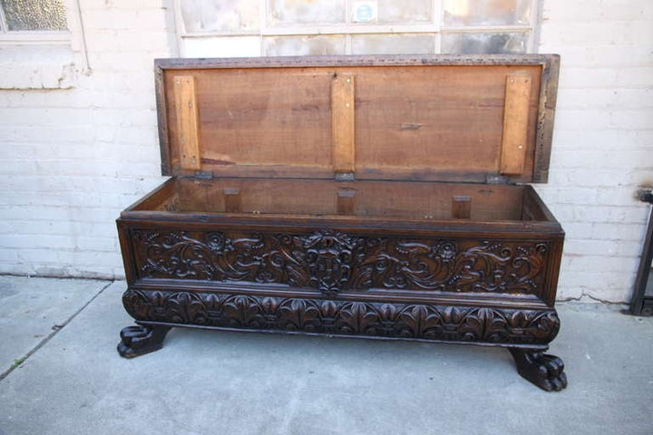 Italian Baroque Carved Walnut Cassone