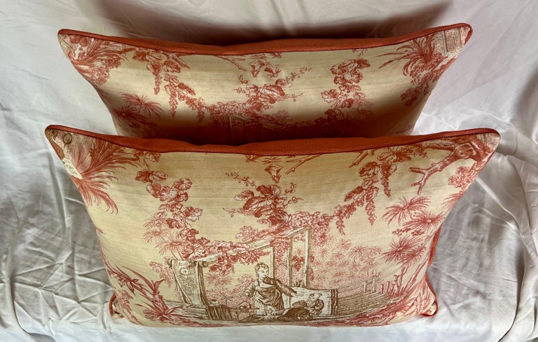 Pair of Chinoiserie Style Pindler & Pindler Textile Pillows