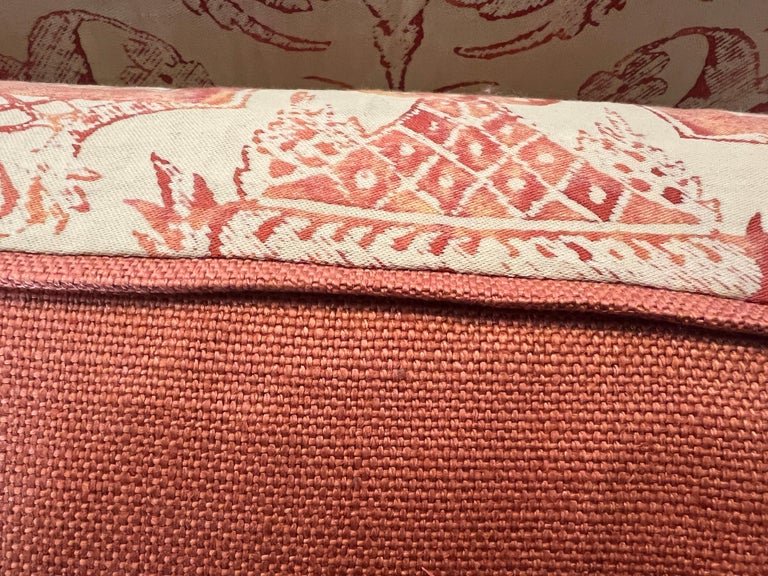 Pair of Mezzianno Patterned Fortuny Pillows w/ Linen Backs