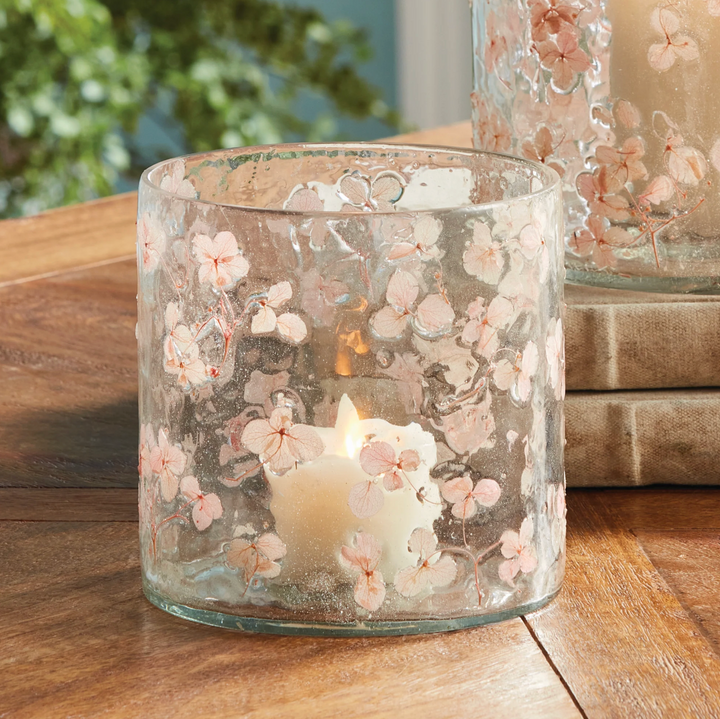 Petite Blossoms Hurricane Candle Holder