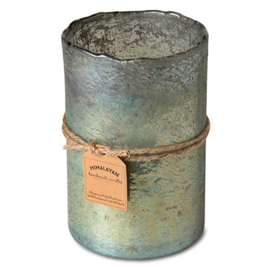 Orange Grove Mossy Green Hurricane Candle