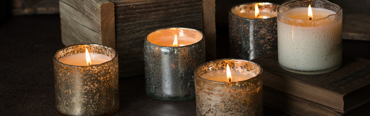 Matte Gold Artisan Blown Glass Tumbler Candle