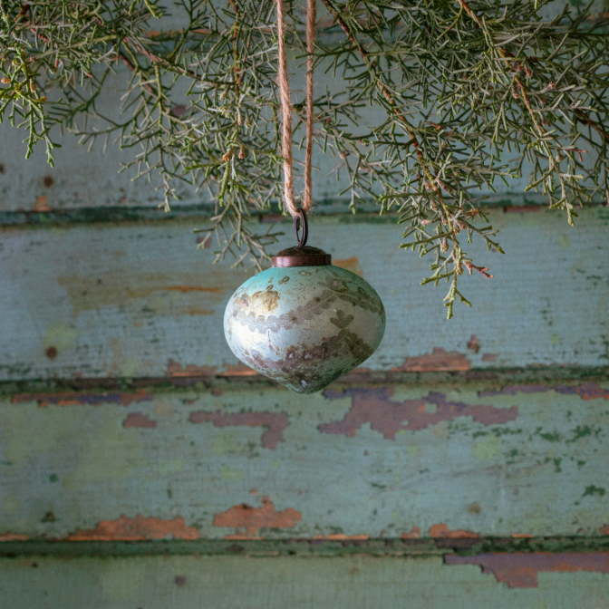 Azure Glass 3" Onion Ornament