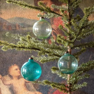 Recycled Blue-Green Glass Ornament (Assorted 4")