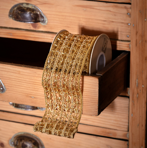 Metallic Crochet Lace Ribbon