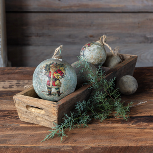 Vintage Santa Bearing Gifts 6" Ball