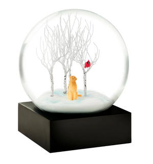 Lab in the Woods Snow Globe