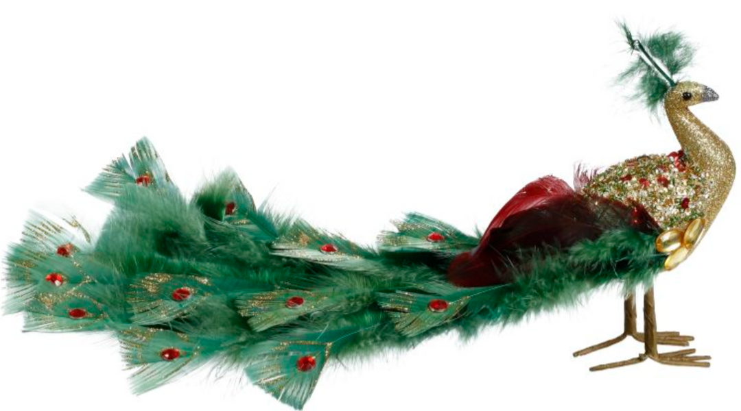 Bejeweled Peacock,  6 Inches