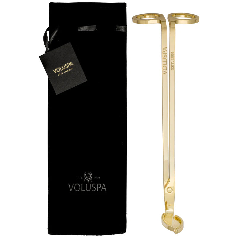 Voluspa Gold Candle Wick Trimmer in Velour Bag