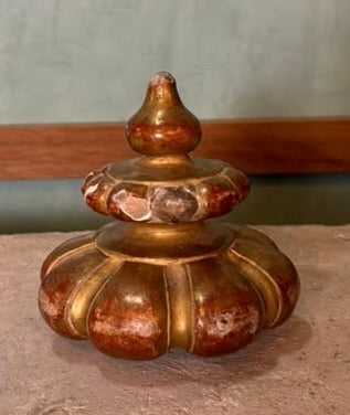18th Century Italian Baroque Giltwood Melon Finial
