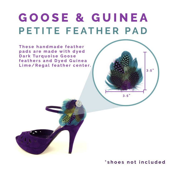 Goose &amp; Guinea Petite Feather Pad - Dark Aqua - Lime - Regal
