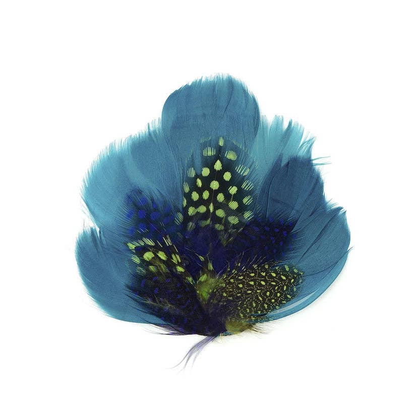 Goose &amp; Guinea Petite Feather Pad - Dark Aqua - Lime - Regal