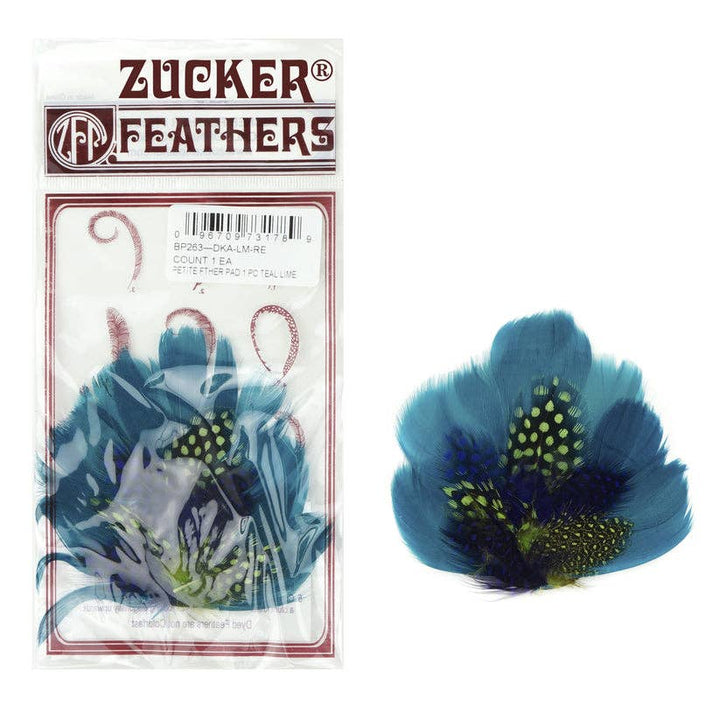 Goose &amp; Guinea Petite Feather Pad - Dark Aqua - Lime - Regal