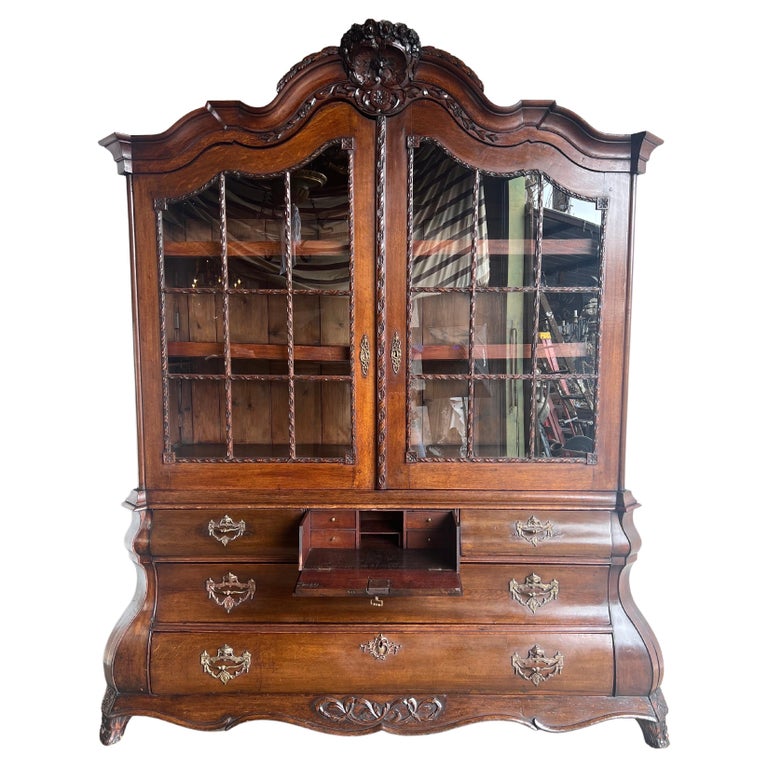 18th C. Mahogany Dutch Cabinet